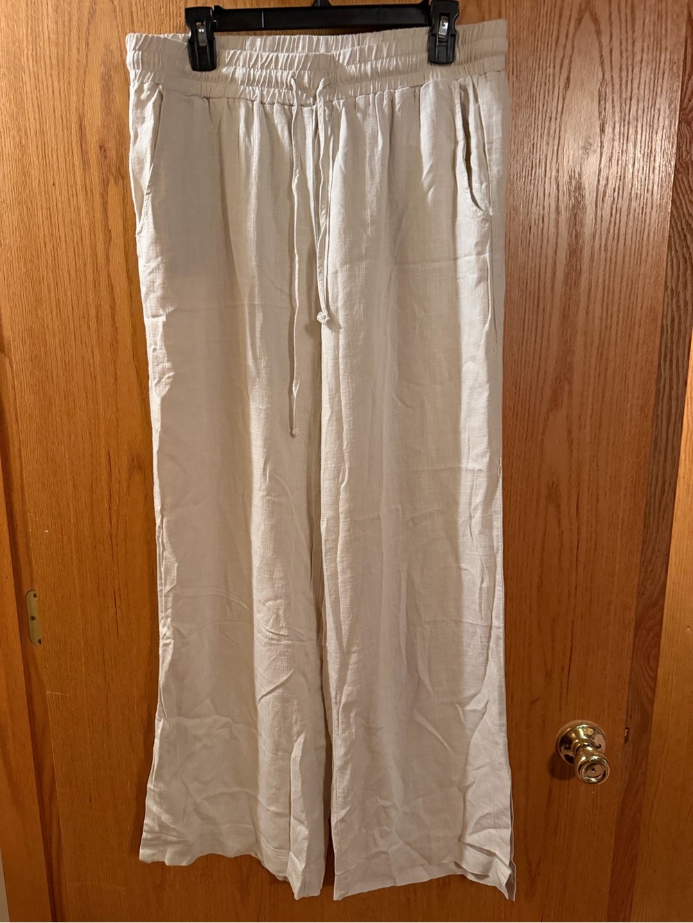 Zenana Outfitters Cream Drawstring Lounge Joggers